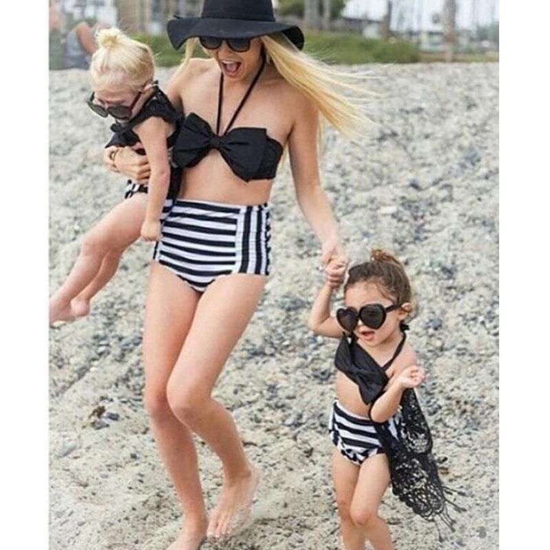 mom baby matching bathing suits