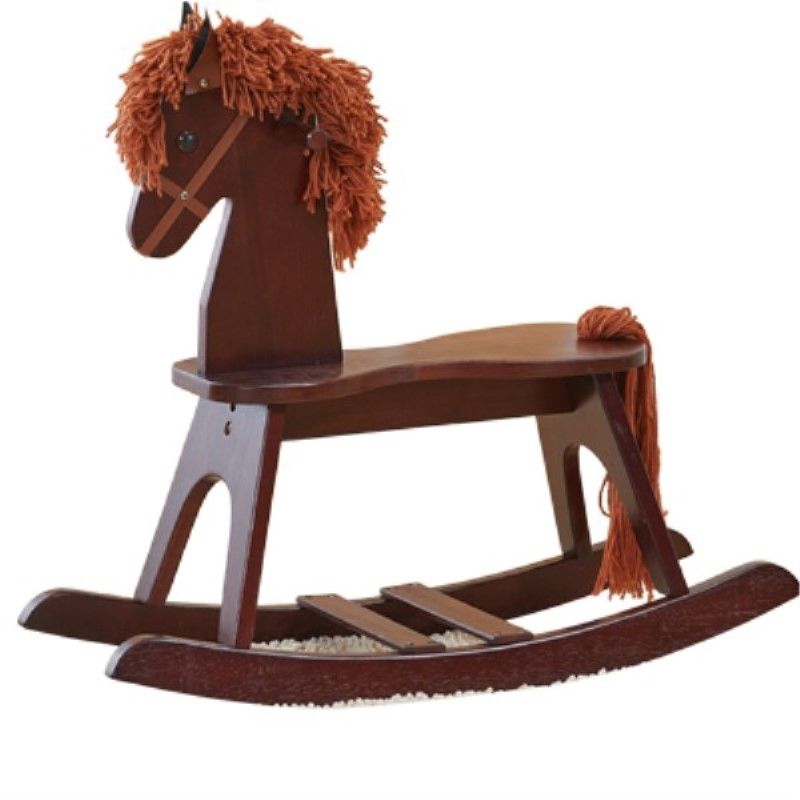 wooden rocking horse chair