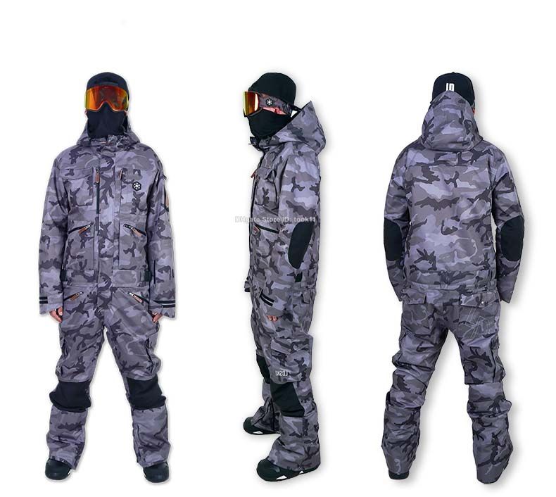 snow camo jumpsuit