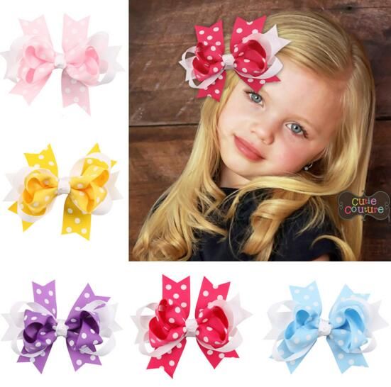 INS Cute 5 style baby girl dots barrettes Design Hair bowknot Children Headwear Kids Hairpin Girls INS Cute 5 style baby girl dots barrettes Design Hair bowknot Children Headwear Kids Hairpin Girls
