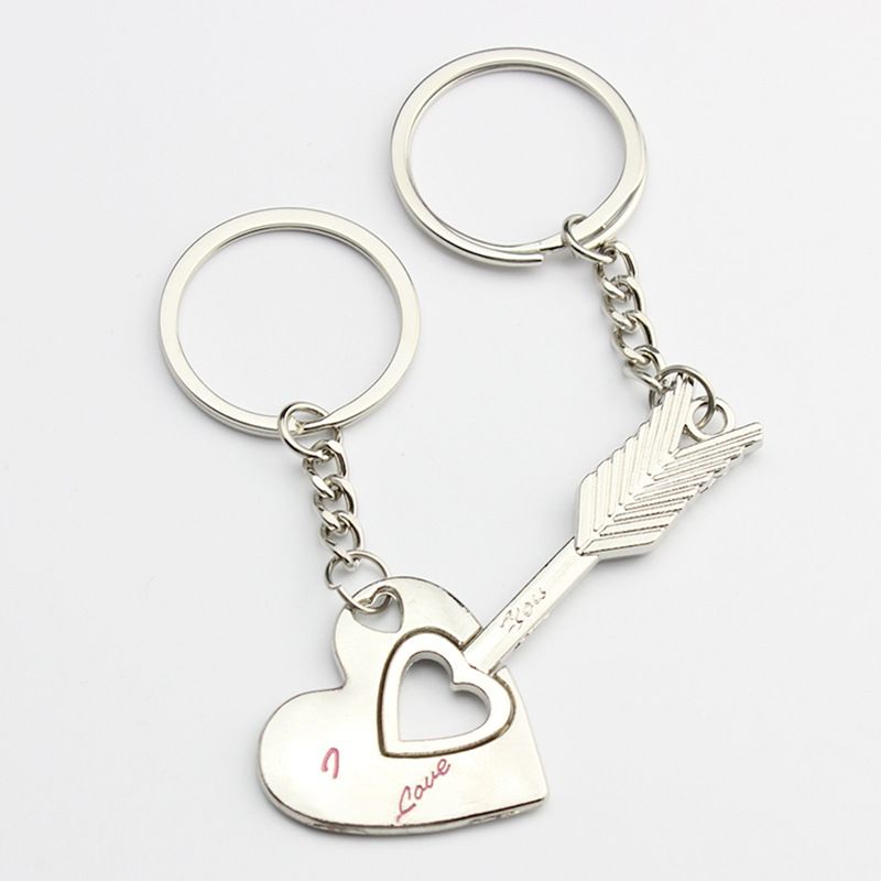 New Trendy Hot Sale 1 Pair Silver Alloy Arrow Bow Love Keyrings Key Chains Lover New Trendy Hot Sale 1 Pair Silver Alloy Arrow Bow Love Keyrings Key Chains Lover