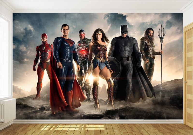 Custom 3d Wallpaper Justice League Wall Mural Superman Batman