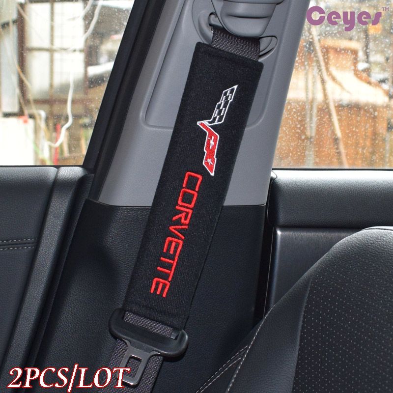 2019 Car Interior Accessories Soft Safety Belt Cover For Corvette C3 C5 C6 C7 Car Logo Badge Seat Belt Cover Shoulder Pad From Yikogo 3 61