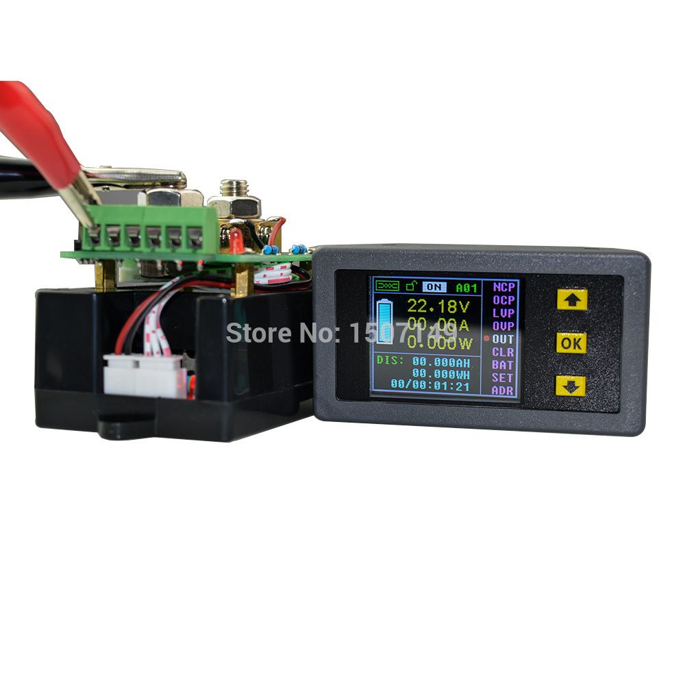 Voltmetro senza fili VAT-1100, 0-100A 0-100V multifunzione senza fili digitale bidirezionale Tensione Corrente Misuratore di potenza Amperometro Voltmetro Capacit/à Coulomb Counter 0-120V 0-100A