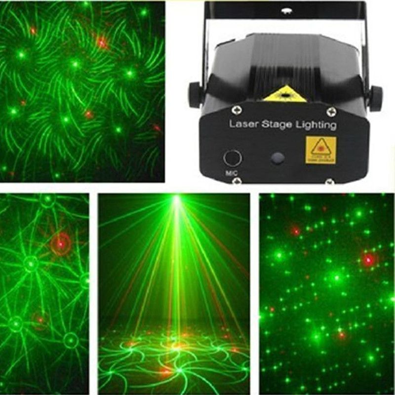Mini Laser Stage Lighting 24 Styles 6 In 1 Stage Light Voice Control Stage Light Red Green Led R G Projector Indoor Music Disco Dj Party Theatre Lighting Light Emitting Diodes From