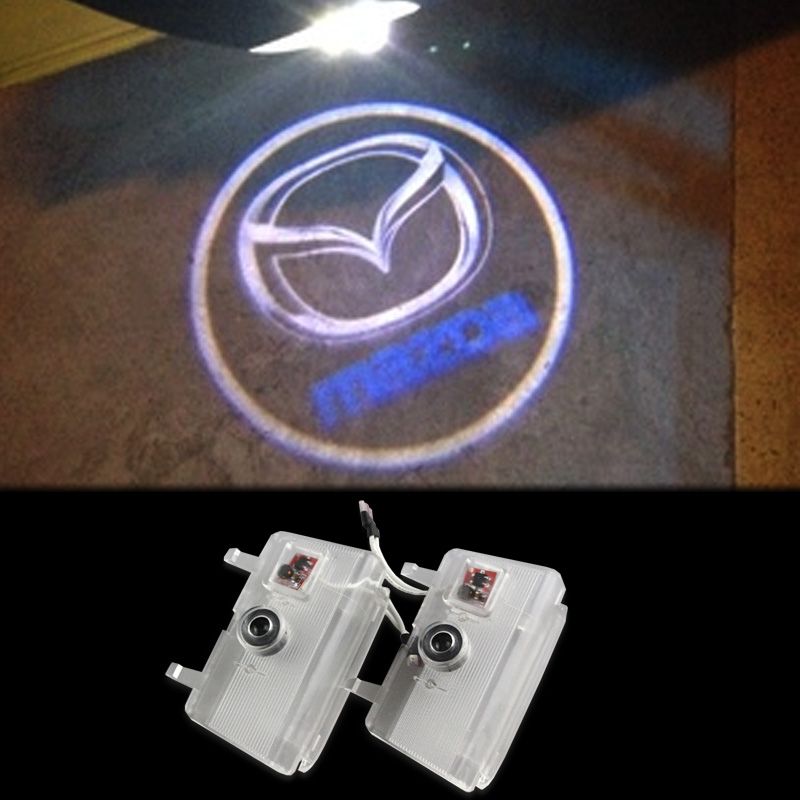2x LED Gold Logo Door Courtesy Laser Shadow Lights For Mazda 6 ATENZA 2014-2016