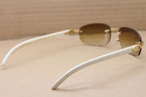 all white buff glasses