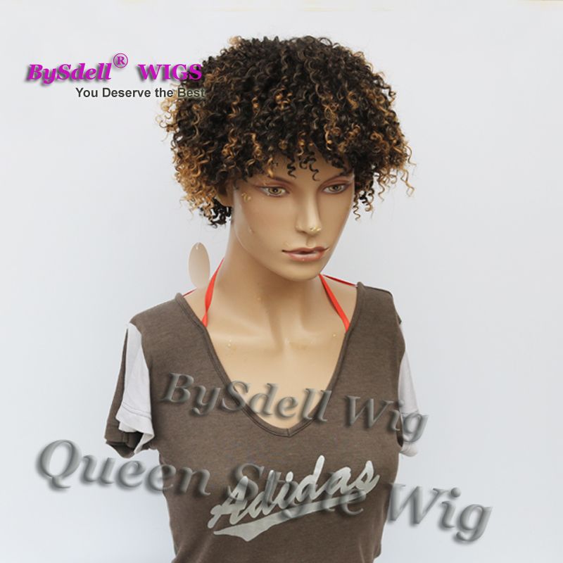 Super Sexy Young Black Men Woman Hairstyle Wig Synthetic Short