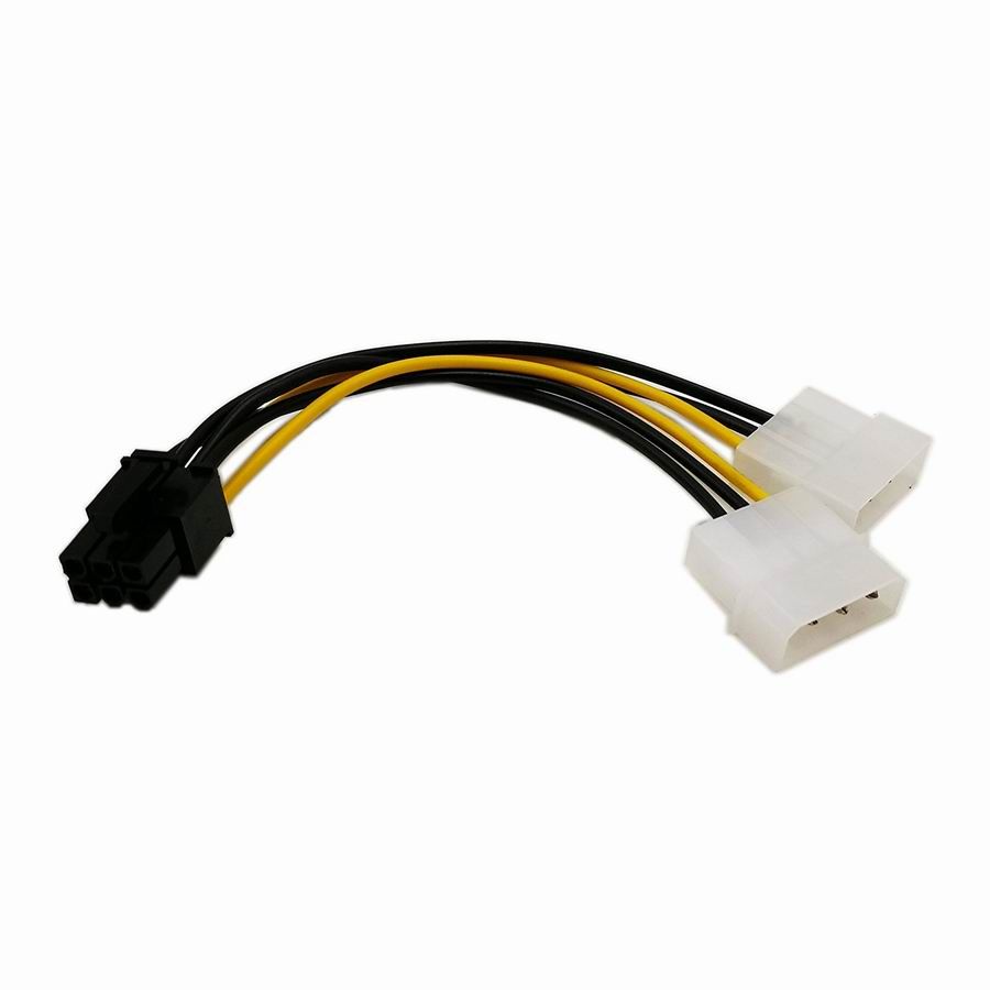 PCI-E Graphic Card Power Connector Cable Adapter single 4 Pin to 6 Pins In CA