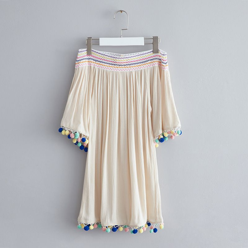 shoulderless summer dress