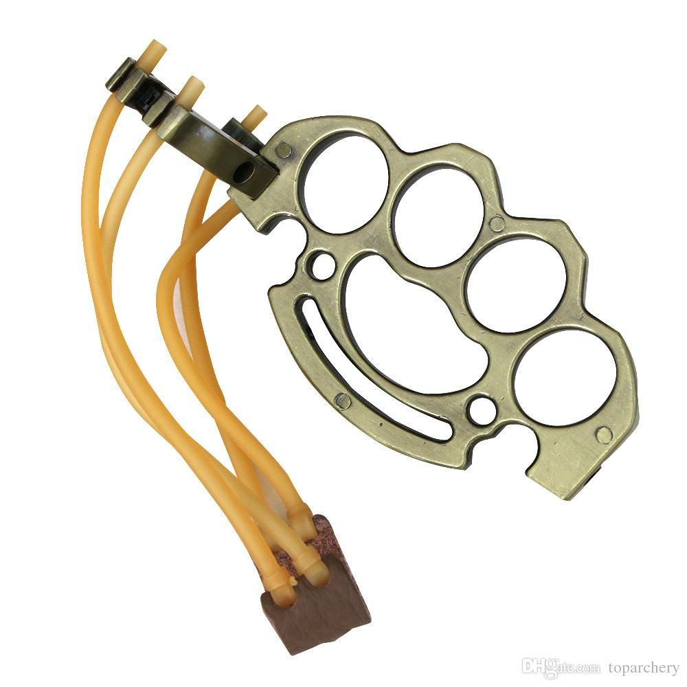Huntingdoor Professional Folding Metal Boxing Thrust SlingShot Brass