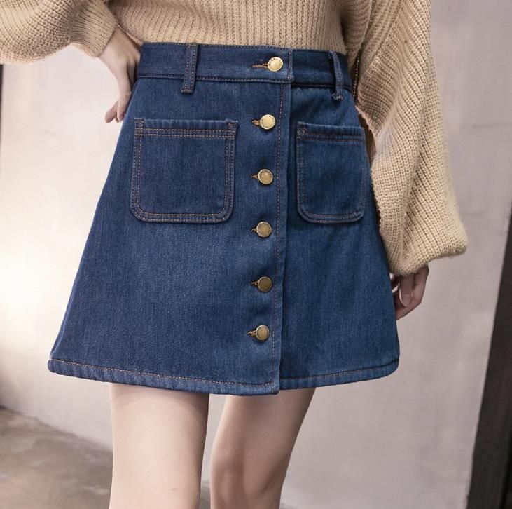 Acquista Gonna Di Jeans Da Donna Estiva Gonna A Bottone Da Donna Con  Bottoni A Vita Bassa Mini Gonna Di Jeans A 13,75 € Dal Jewelrytrend |  It.DHgate.Com