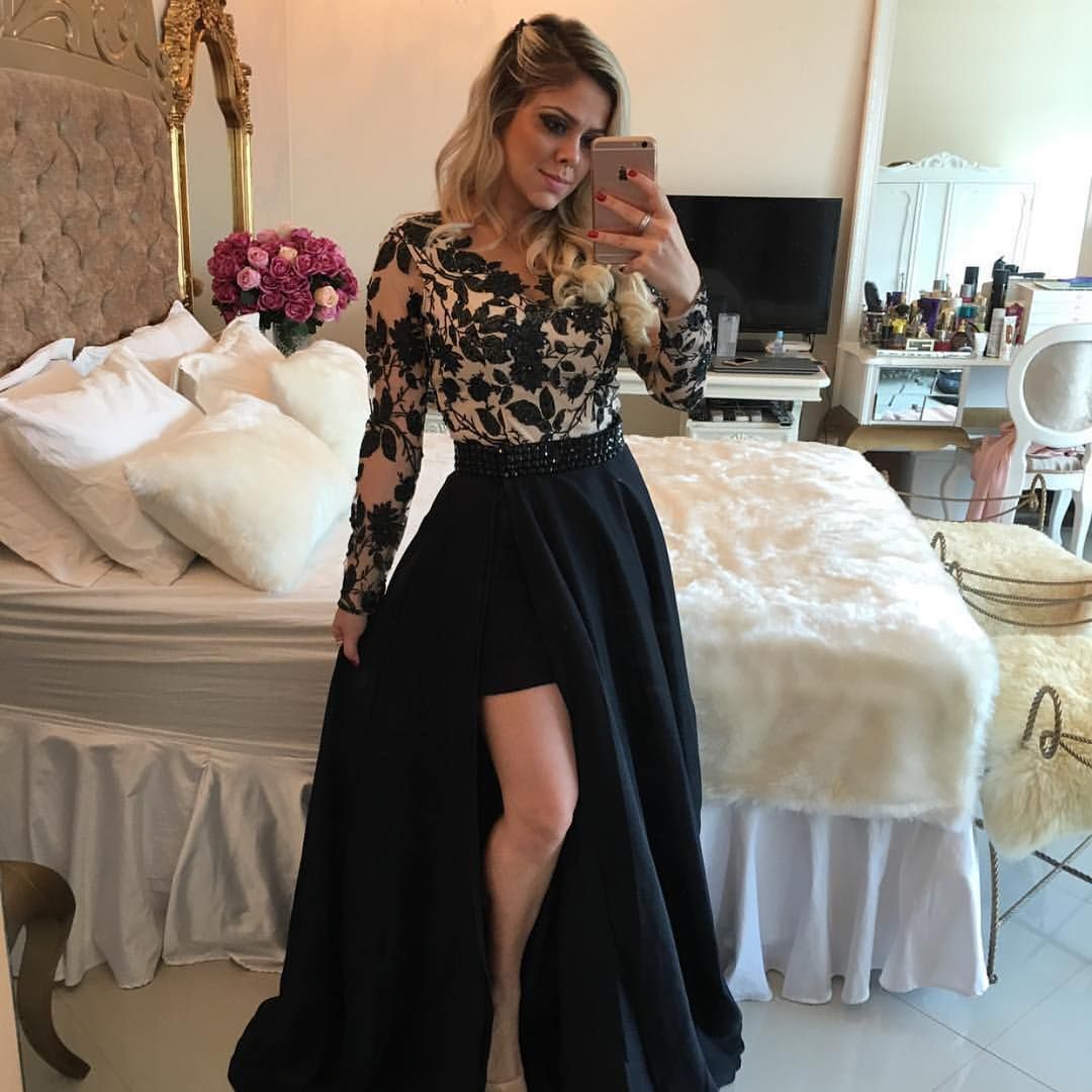 Black Over Nude Evening Dresses Jewel 