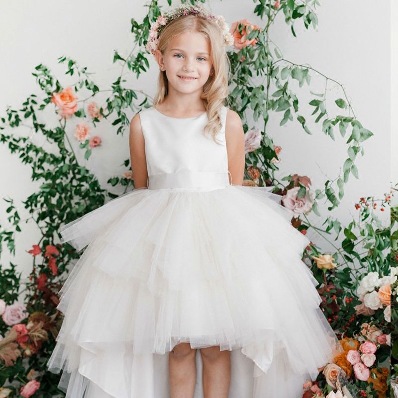 flower girl dresses short in front long in back