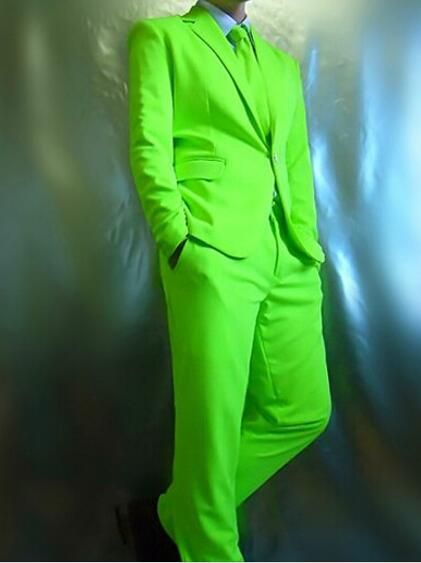 bright green suit jacket
