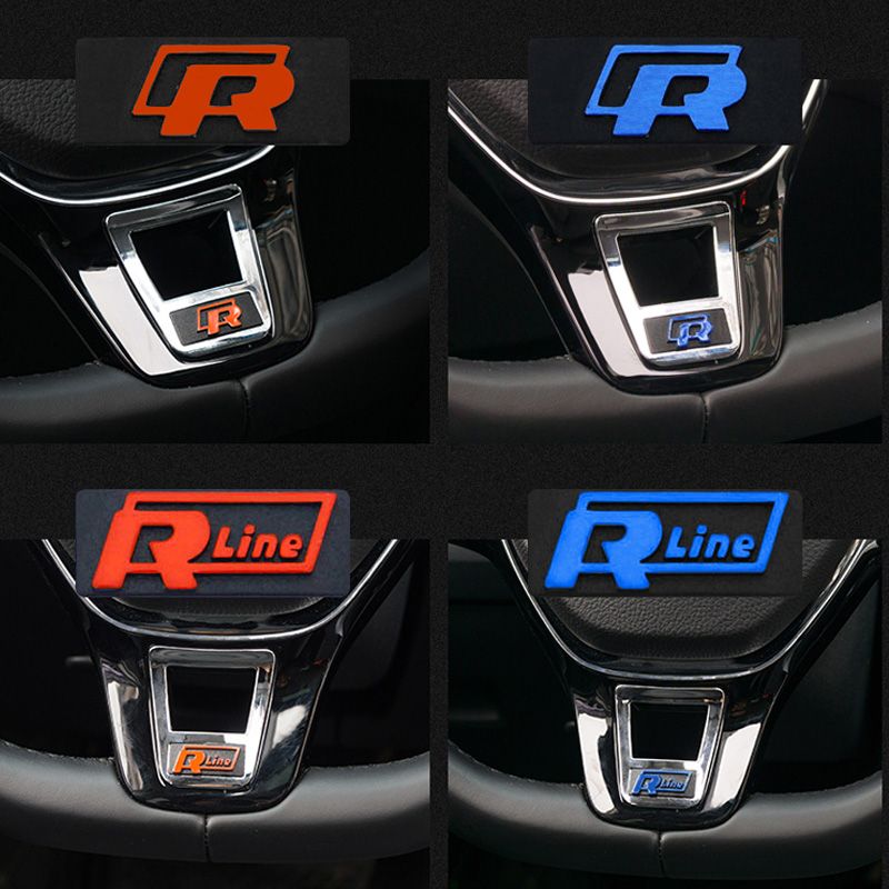 LAUTO Volante Emblema Decalcomania Decalcomania Adesivo Distintivo Decorazione Logo Rline o R per VW Tiguan L//Teramont//Golf 7 Sportsvan//Magotan B8//Passat//Lamando,No 1