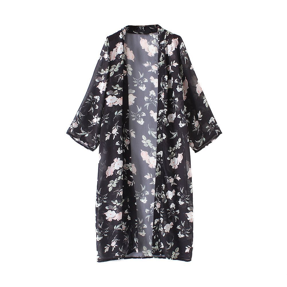 black floral cover up