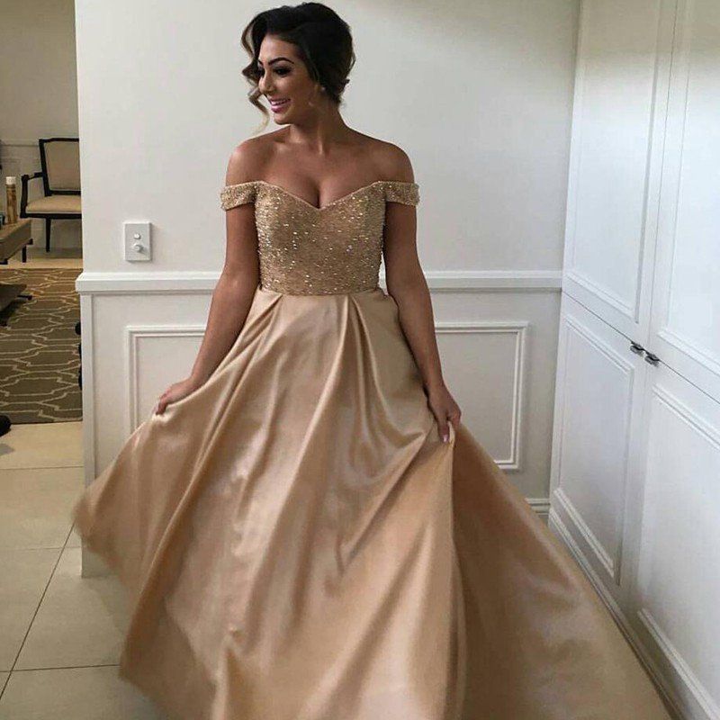 champagne beaded bridesmaid dresses
