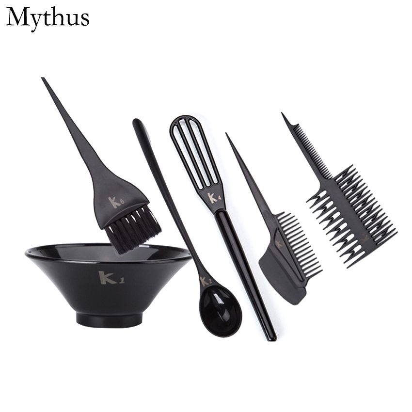 Professional Hair Coloring Tools Set 6Pcs/Set Silicone Hair Color Mixing Bowls Dyeing Mixing Bowl Tinting Brush Hairdressing Tools Professional Hair Coloring Tools Set 6Pcs/Set Silicone Hair Color Mixing Bowls Dyeing Mixing Bowl Tinting Brush Hairdressing Tools