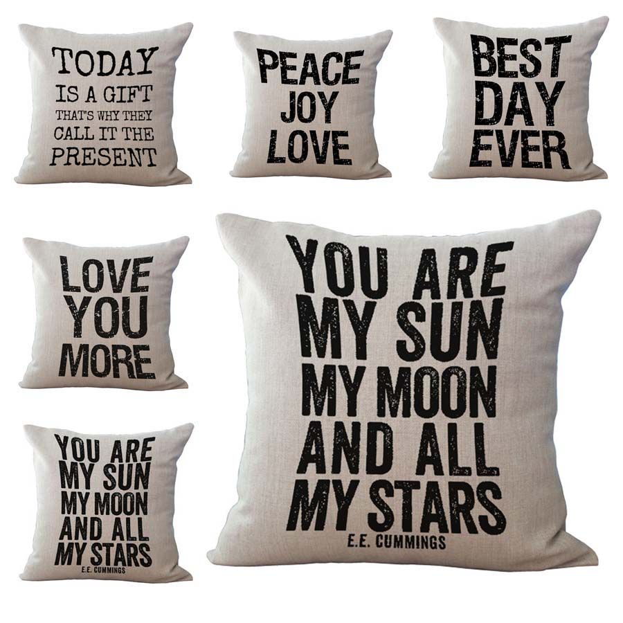 Letter Follow Your Heart Inspirational Quote Throw Pillow Cases