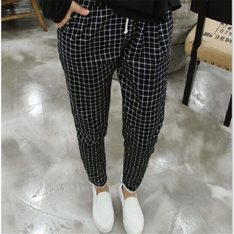 plaid pants for plus size