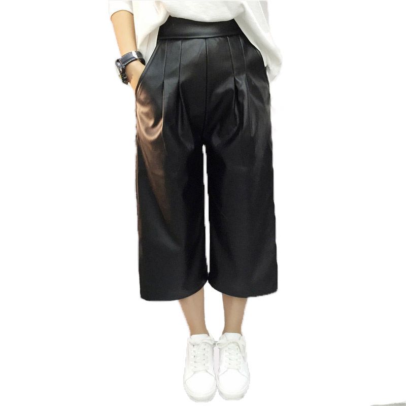 Acquista Pantaloni Larghi Delle Donne Autunno PU Pelle Elastico In Vita  Pantaloni Corti Moda Pantaloni Spessi Donna A 28,6 € Dal Winkiya |  It.DHgate.Com