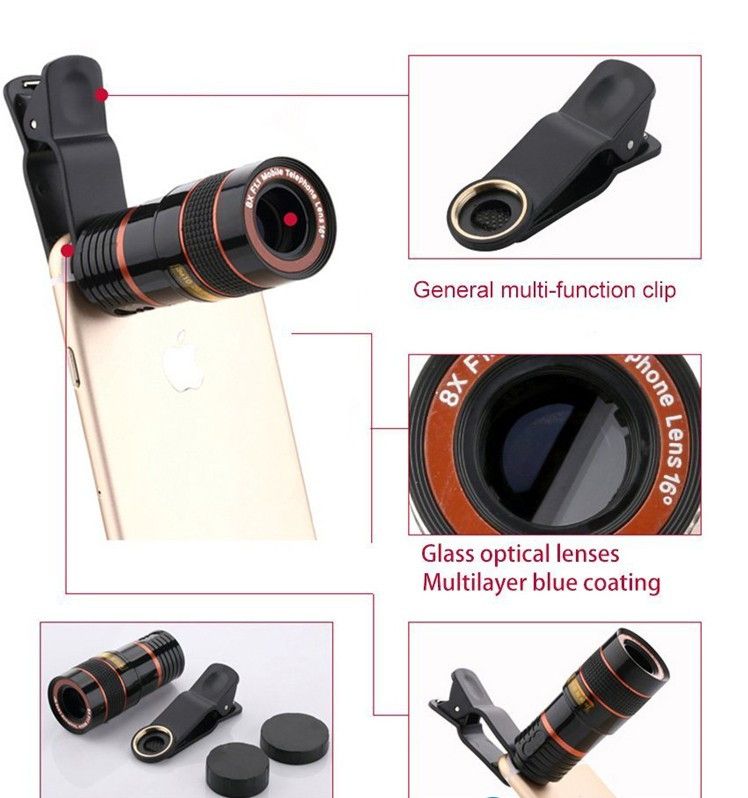 2017 8X Smartphone Zoom Lens For Mobile Phone Cell Phone Telephoto Lens