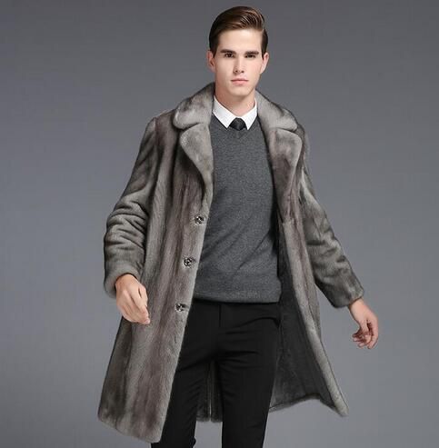 fur collar coat mens