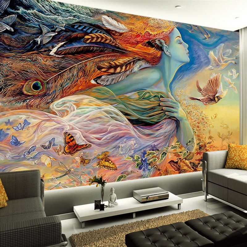 Grosshandel Spirit Of Flight Fototapete Fantasy Kunst Gemalde Fototapete Benutzerdefinierte 3d Wallpaper Schlafzimmer Office Hotel Room Decor Haus