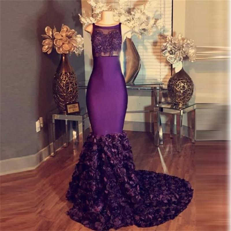 dark purple mermaid dress
