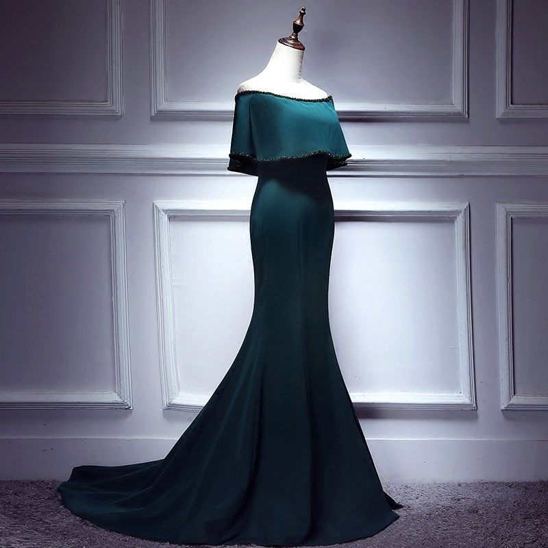 peacock blue evening gowns