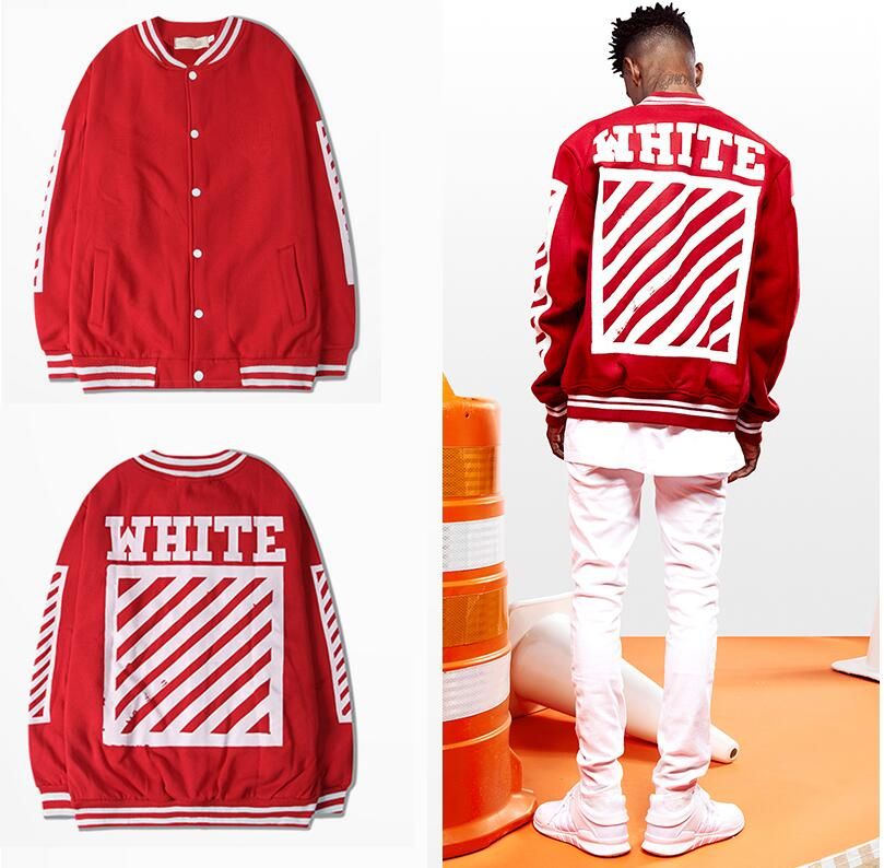 off white baseball jacket