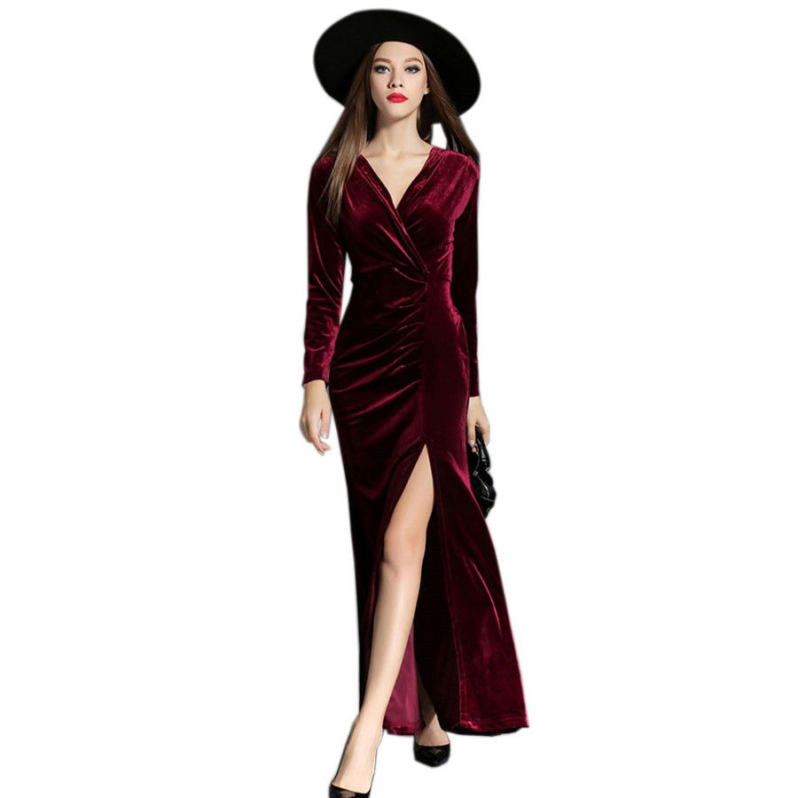 red velvet dress women