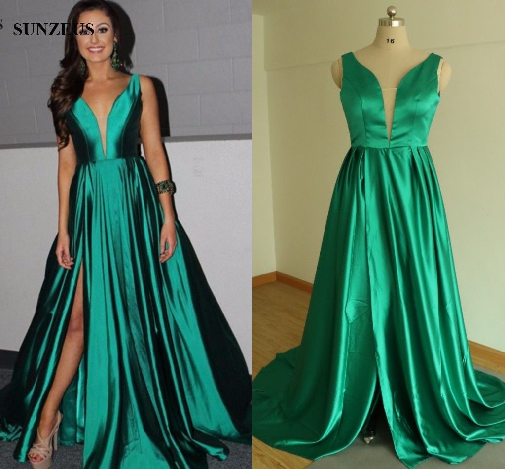 abito da sera verde smeraldo