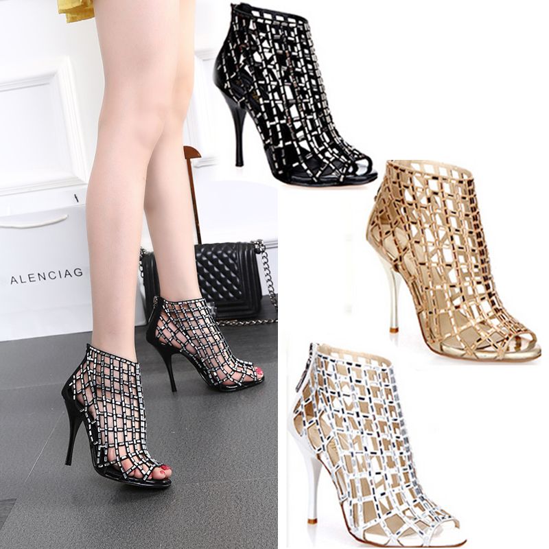 open toe summer boots