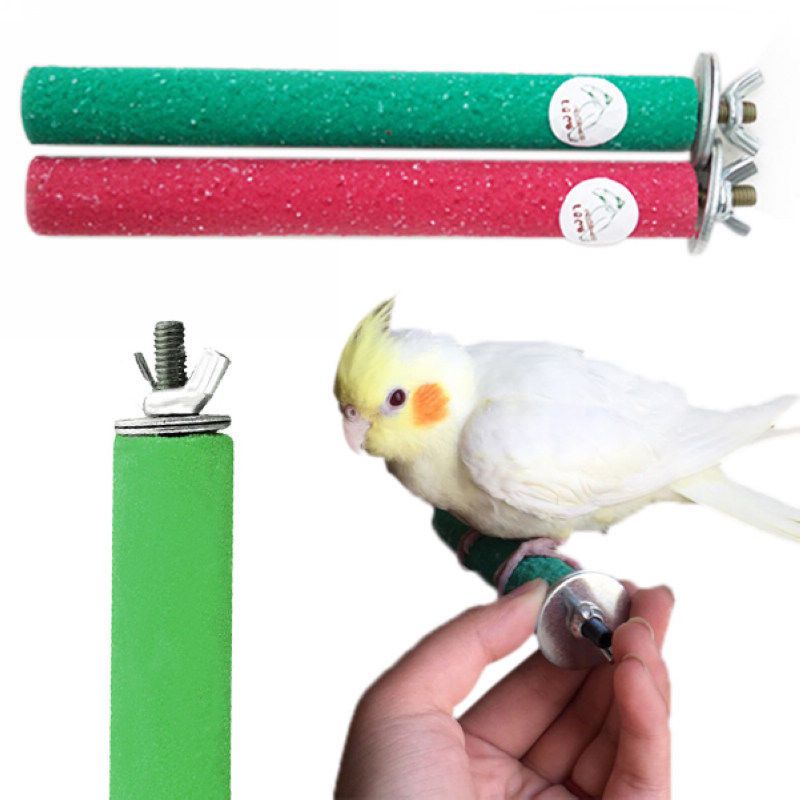 Large bird toys chew parrot grinding colored emery stand cage cockatiel·parakeet