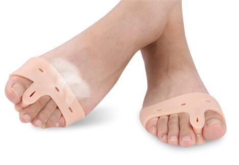 Großhandel = 6 Stücke Großhandel Dicke Medizinische Silikon 2 stücke Dicke Medizinische Silikon Toe Pads Gel Vorfuß Pad