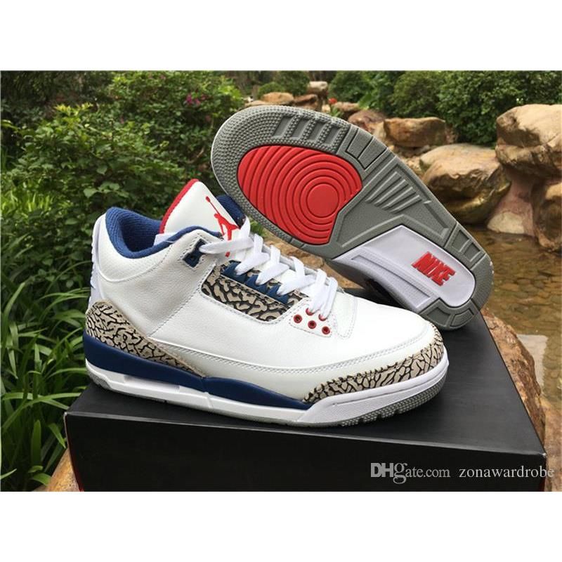 jordan 3 blanco con azul