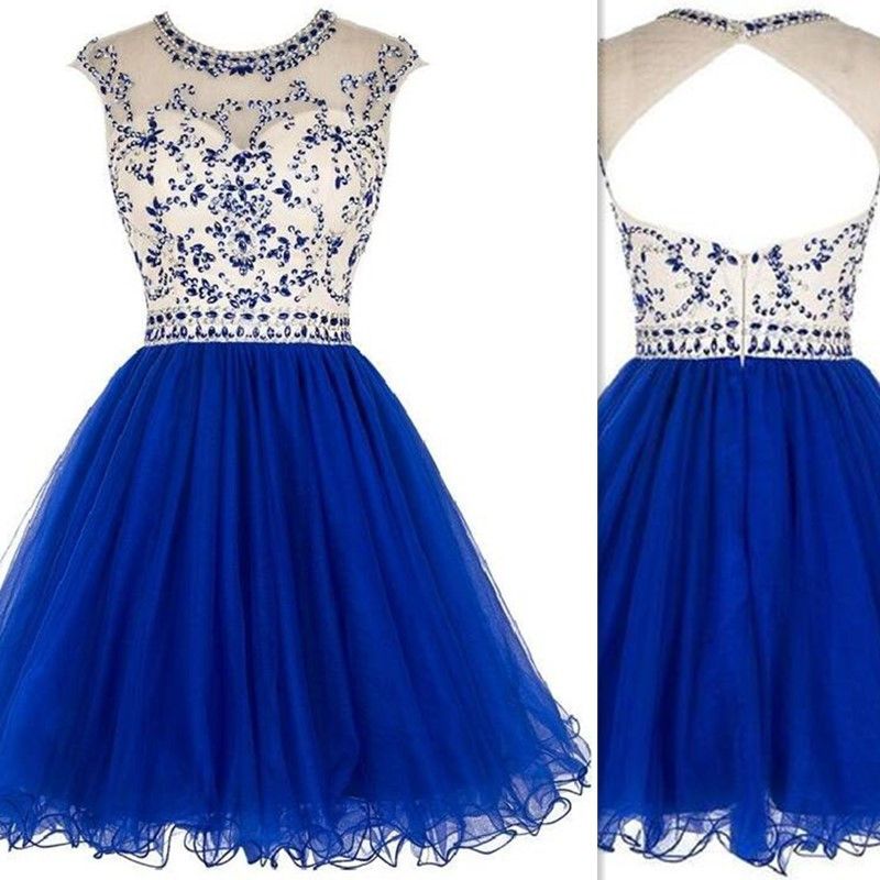 blue colour short frock