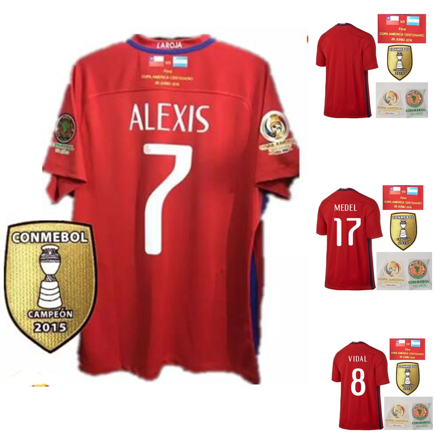 2020 2016 Final American Jersey Red Chile Jerseys Argentina Vs