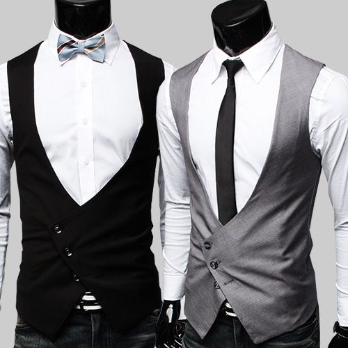 Compra Venta Al Por Mayor Mens De Chaleco Formal De Alta Calidad 2015 Chalecos  De Vestir De Color Gris Negro Para Hombres Disfraces De Gilet Homme Vestido  De Fiesta Classic Formal Chaleco