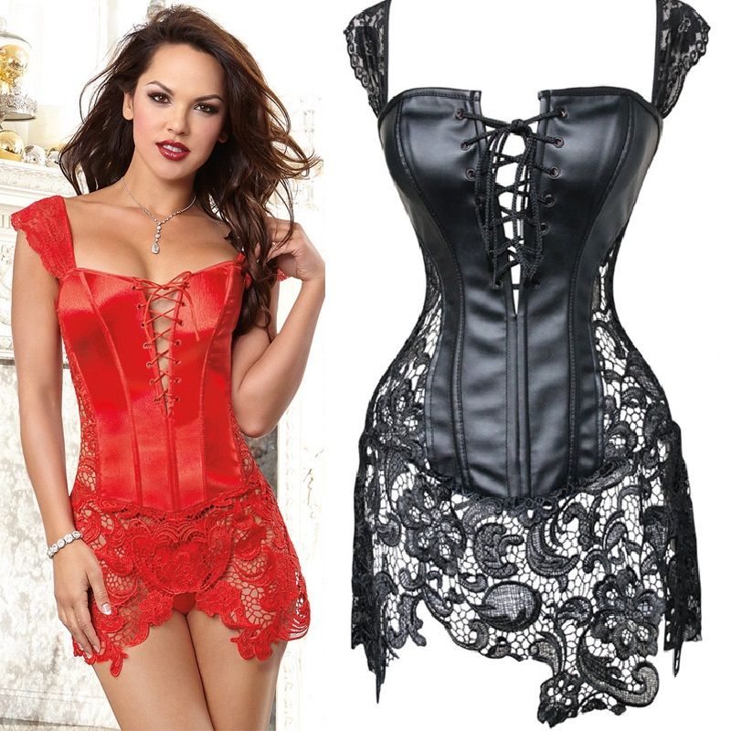 corset femme rouge