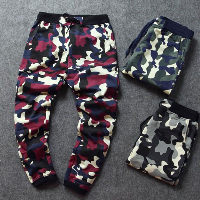 slim fit camo joggers