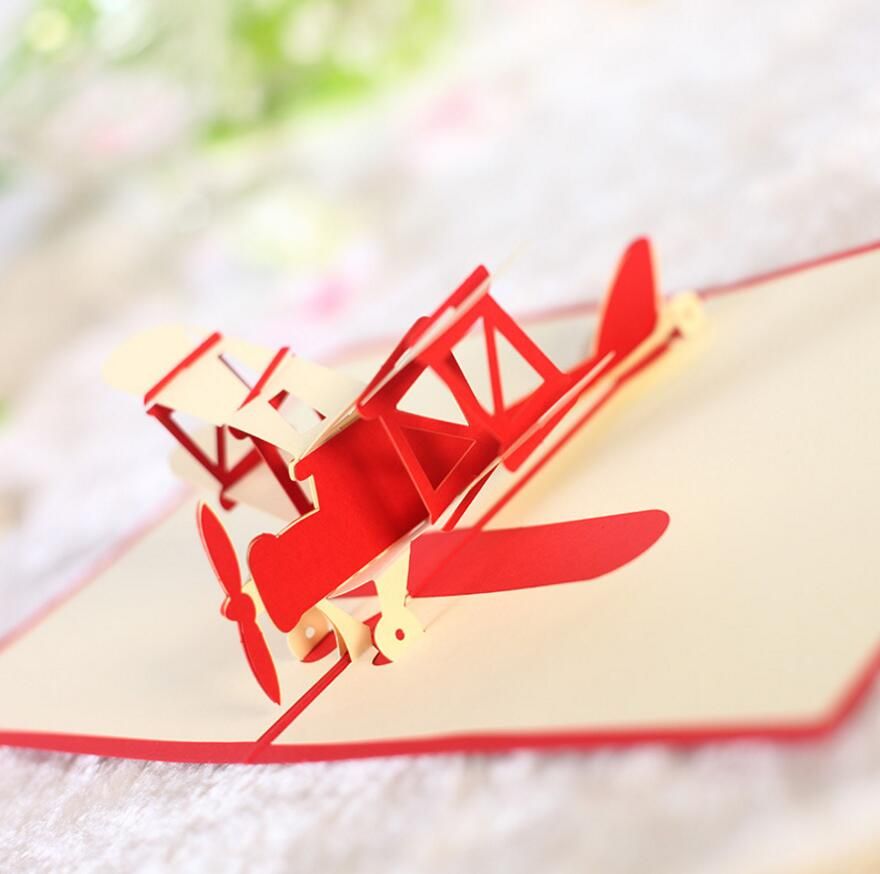 Wholesale And Retail Aircraft Handmade Kirigami Origami 3d Pop Up Greeting Cards Invitation Card For Wedding Christmas Birthday Party Gift From Goodquality610 22 91 Dhgate Com