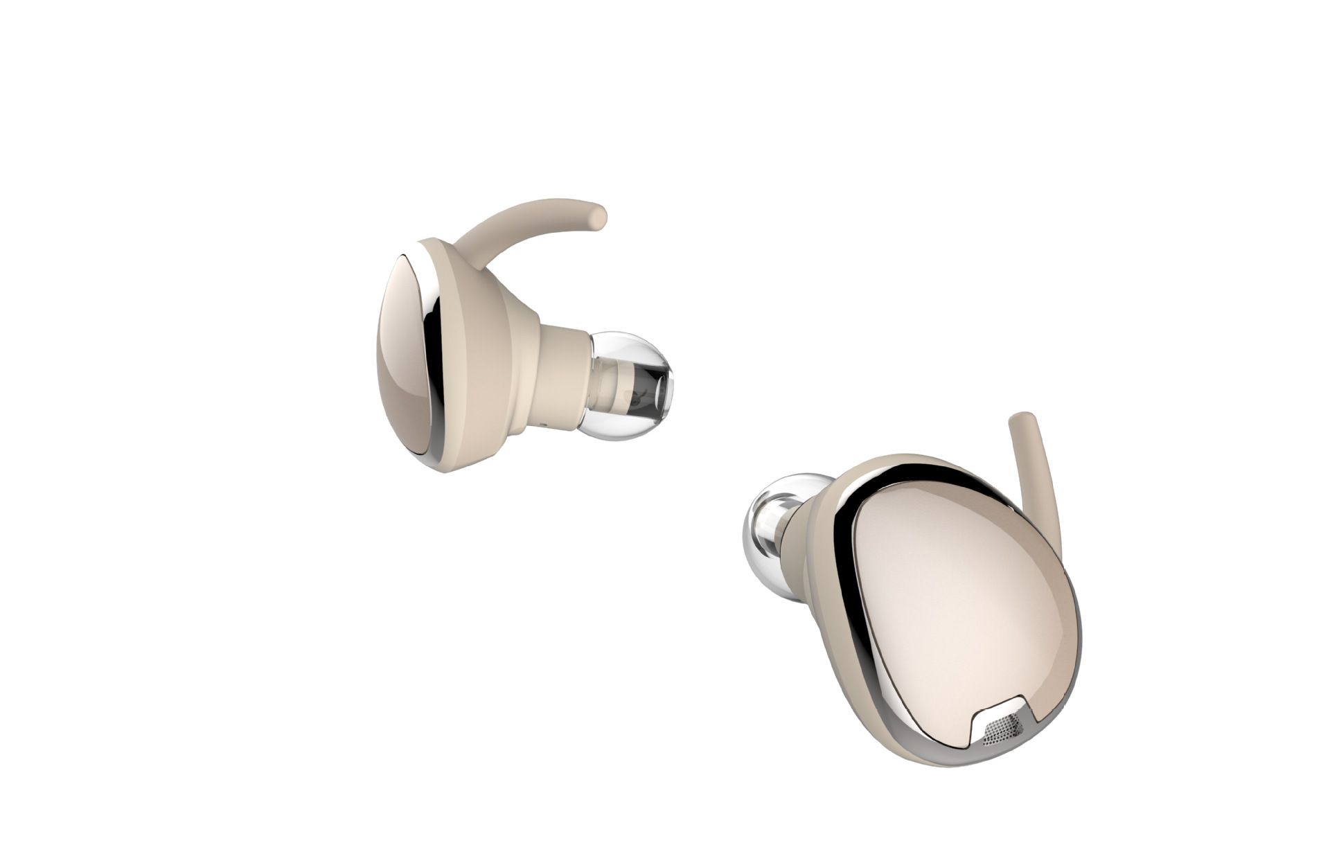 Luxury Gold Earplugs Style Mini Two Ears Wireless Stereo Bluetooth