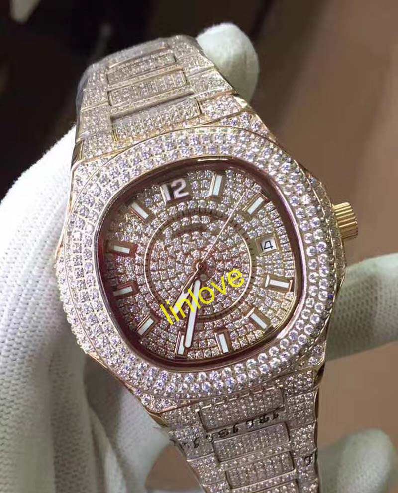 iced out mk watch mens