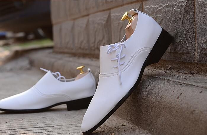 white leather wedding shoes