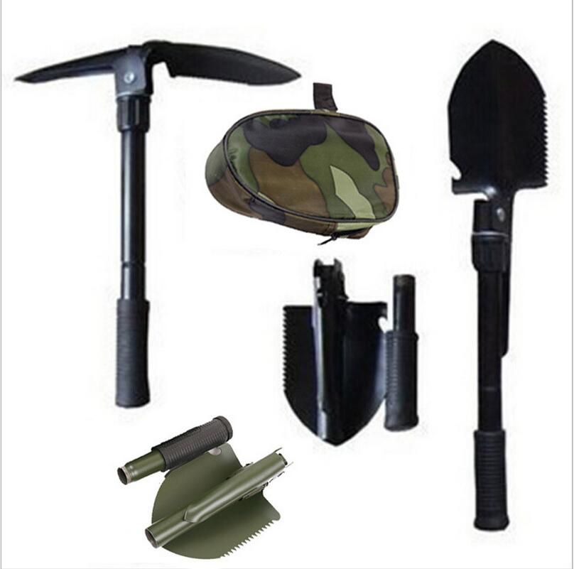 Military Folding Camping Shovel Tool Steel Spade Outdoor Survival Emergency Tool