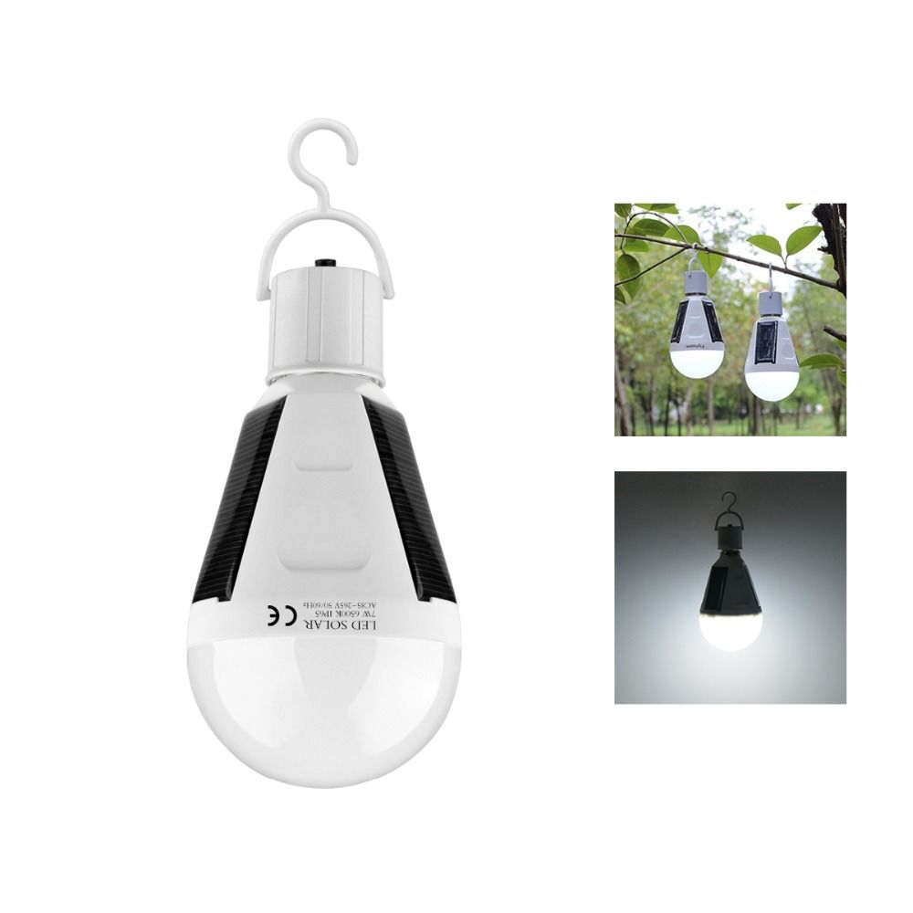 compre 7w lampara de energia solar lampara de bombilla led portatil lamparas de energia solar luces de emergencia recargables lampara panel solar