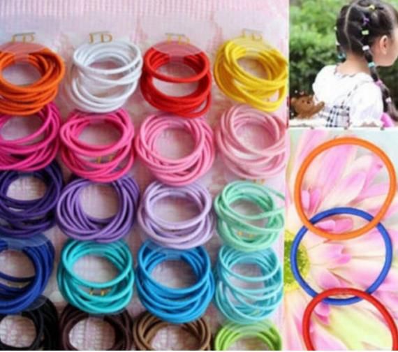Mixed Colors Baby Girl Kids Tiny Hair Bands Elastic Ties Ponytail